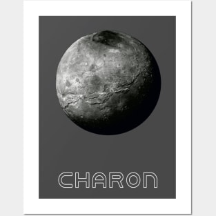 Pluto’s moon Charon (grayscale) Posters and Art